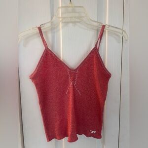 Diesel Red Knit Top